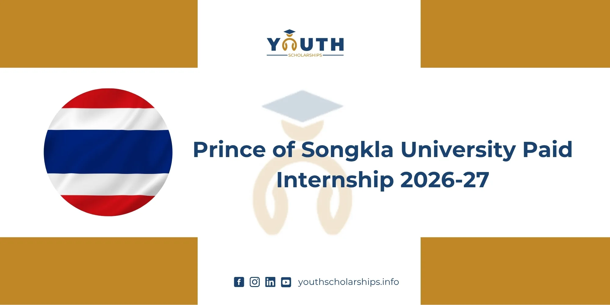 Prince of Songkla University Opens Paid Internship 2026-27